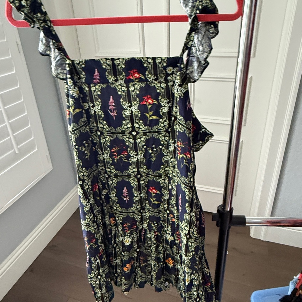Agua Bendita Target Collab Floral Patterned Dress with Ruffle Straps